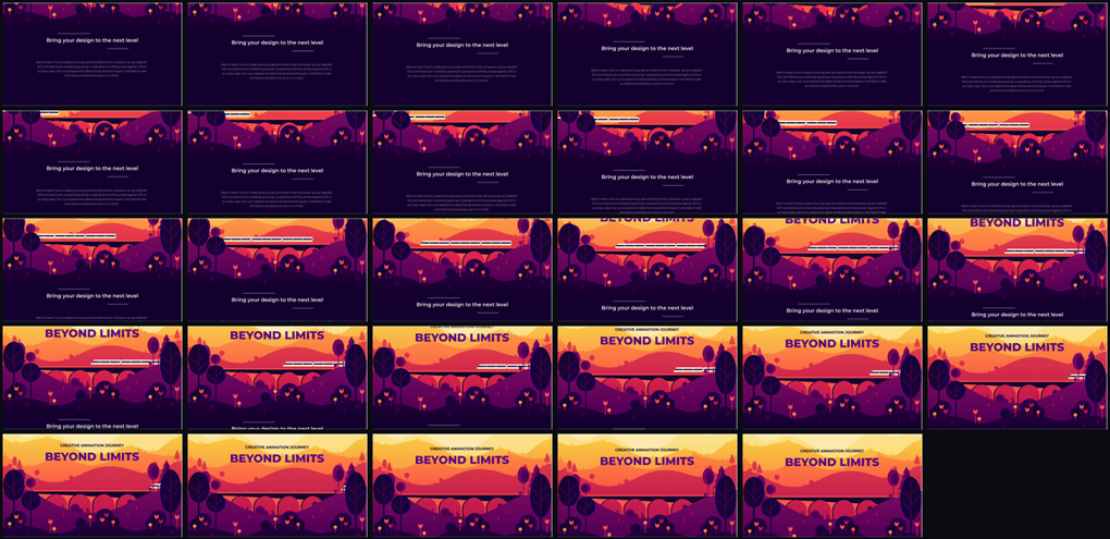 Contact sheet of the 29 curated keyframes motiscope extracted from the recording, in timeline order.
